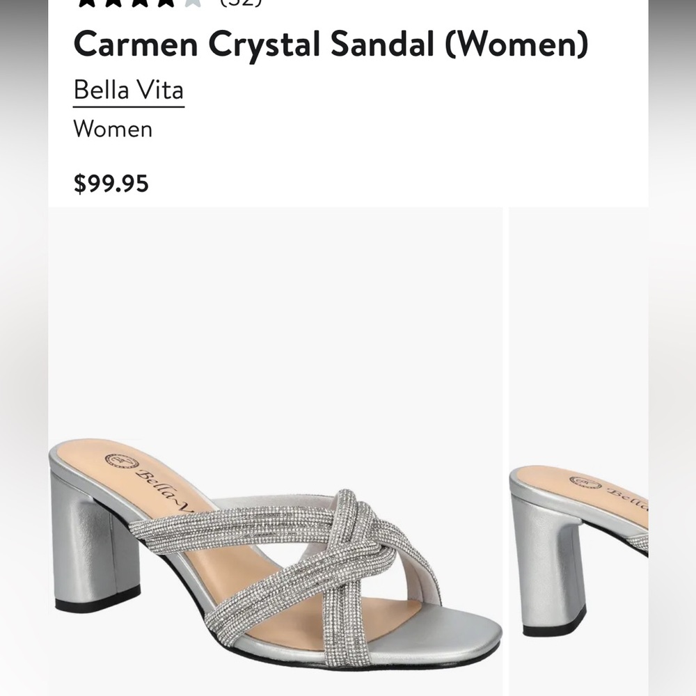 Carmen Crystal Sandal (Women) - Bella Vita, NWT
